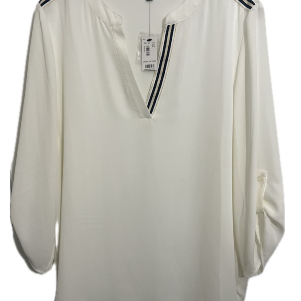 The Limited White Nautical/Yacht Blouse